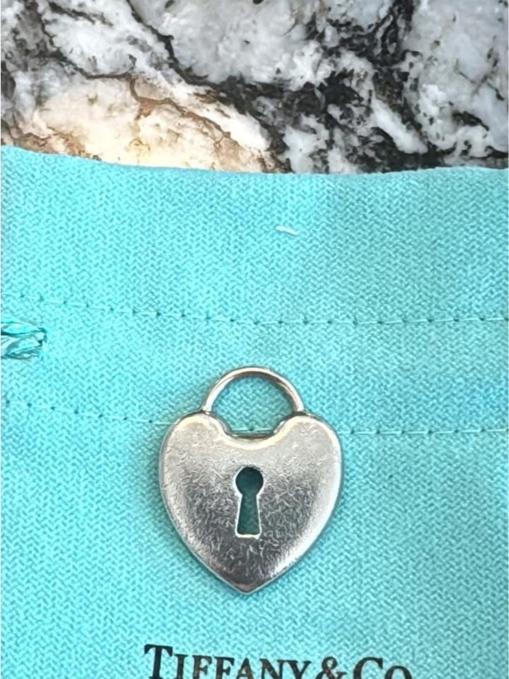 Tiffany & Co. Heart Padlock Charm in Silver